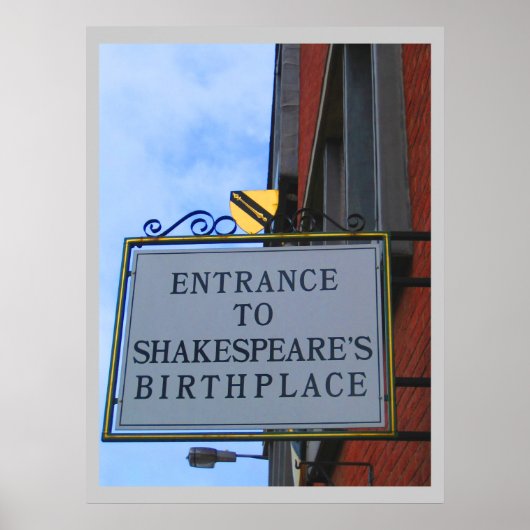 Shakespeare's geboorteplaats poster (Voorkant)