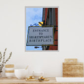 Shakespeare's geboorteplaats poster (Keuken)