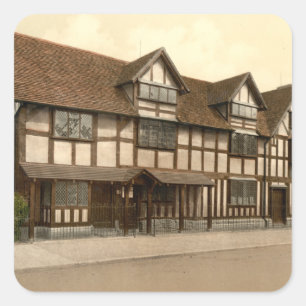 Shakespeare's geboorteplaats, Stratford-upon-Avon Vierkante Sticker