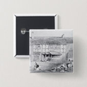 Shakespeare's geboorteplaats vierkante button 5,1 cm (Voorkant /achterkant)