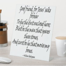 Shakespeares Graf Overvallers Epitaph en vloek 1