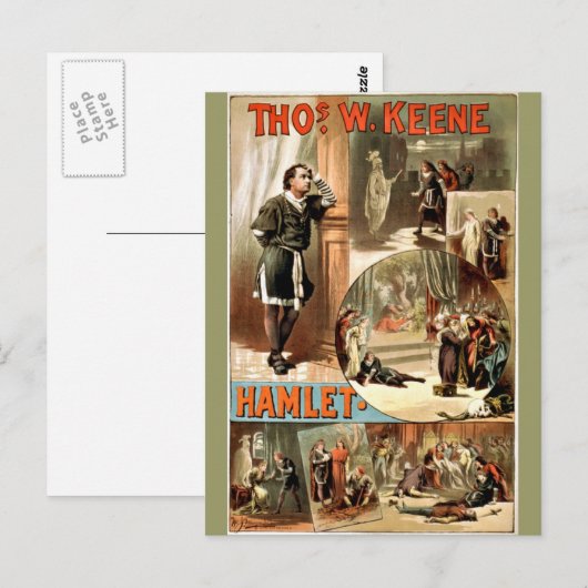  Shakespeare's Hamlet, 1884, Briefkaart (Voorkant / Achterkant)