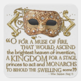 Shakespeares Henry V Opening Act I Proloog Vierkante Sticker
