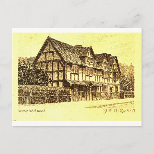 Shakespeare's House Stratford on Avon Briefkaart (Voorkant)