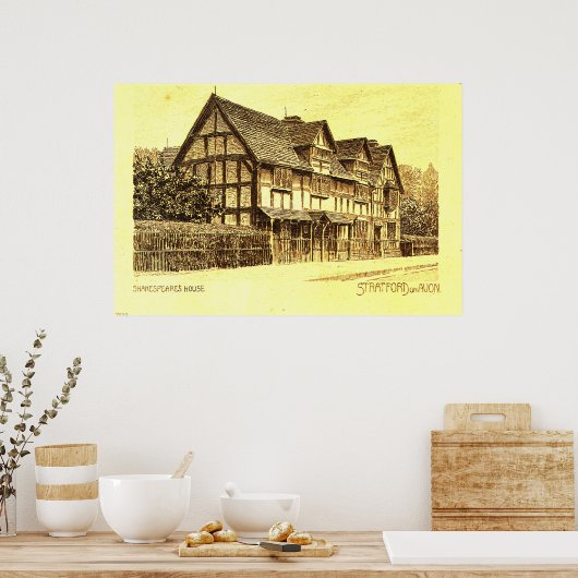 Shakespeare's House Stratford on Avon Poster (Keuken)