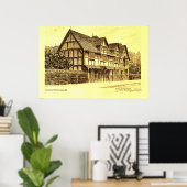 Shakespeare's House Stratford on Avon Poster (Thuiskantoor)