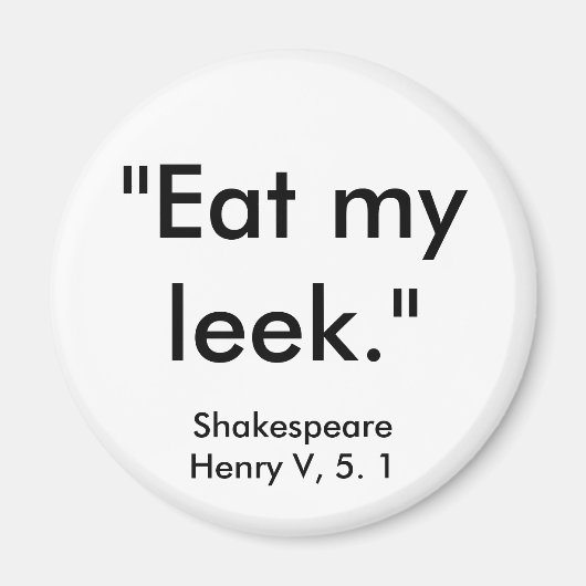Shakespeare's Insult Magnet (Voorkant)