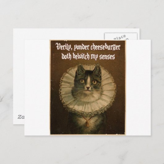 Shakespeare's kat briefkaart (Voorkant / Achterkant)