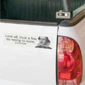 Shakespeare's Love All, vertrouw op een paar, doe. Bumpersticker (Op Truck)