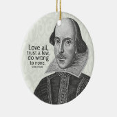 Shakespeare's Love All, vertrouw op een paar, doe. Keramisch Ornament (Rechts)