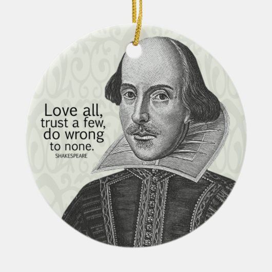 Shakespeare's Love All, vertrouw op een paar, doe. Keramisch Ornament (Voorkant)