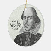 Shakespeare's Love All, vertrouw op een paar, doe. Keramisch Ornament (Links)