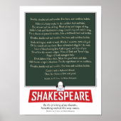 Shakespeare's MacBeth. witches incantation poster. Poster (Voorkant)
