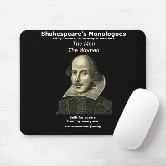 Shakespeare's Monologen Mousepad, Black Muismat (Met muis)