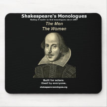Shakespeare's Monologen Mousepad, Black