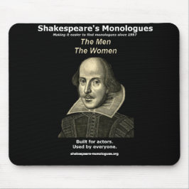 Shakespeare's Monologen Mousepad, Black Muismat