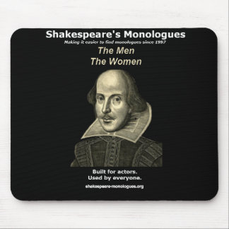 Shakespeare's Monologen Mousepad, Black Muismat