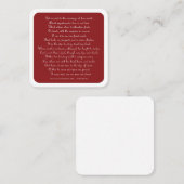 Shakespeare's Sonnet 116 Square Magnet Vierkante Visitekaartje (Voorkant / Achterkant)