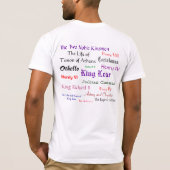 Shakespeare's spellen op een T-shirt (Achterkant)