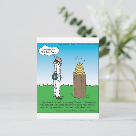 Shakespeare's The BeeKeeper Funny Gifts & T - shir Briefkaart (Staand voorkant)