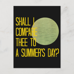 Shakespeare's zomerdag briefkaart