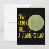 Shakespeare's zomerdag briefkaart (Voorkant / Achterkant)