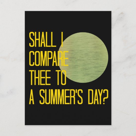 Shakespeare's zomerdag briefkaart (Voorkant)