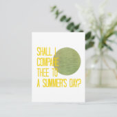 Shakespeare's zomerdag briefkaart (Staand voorkant)
