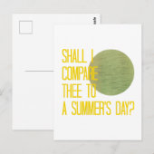 Shakespeare's zomerdag briefkaart (Voorkant / Achterkant)