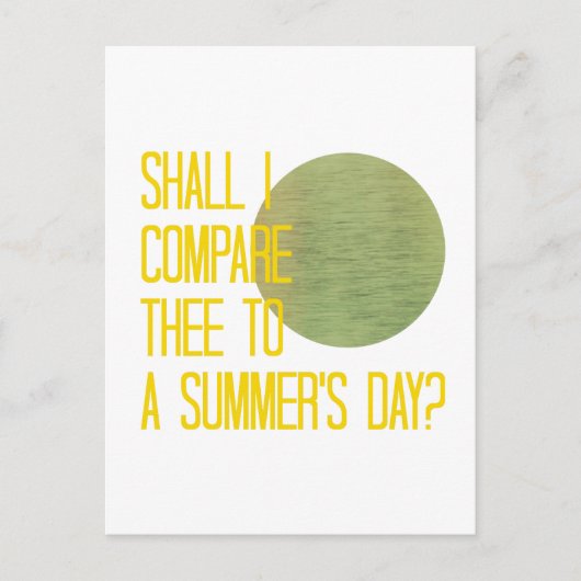 Shakespeare's zomerdag briefkaart (Voorkant)