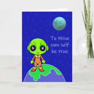 Shakespeariaanse verjaardagskaart met Alien door J Aankondiging