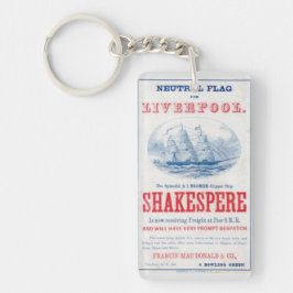 Shakespere Clipper zeilschip 1861 Sleutelhanger