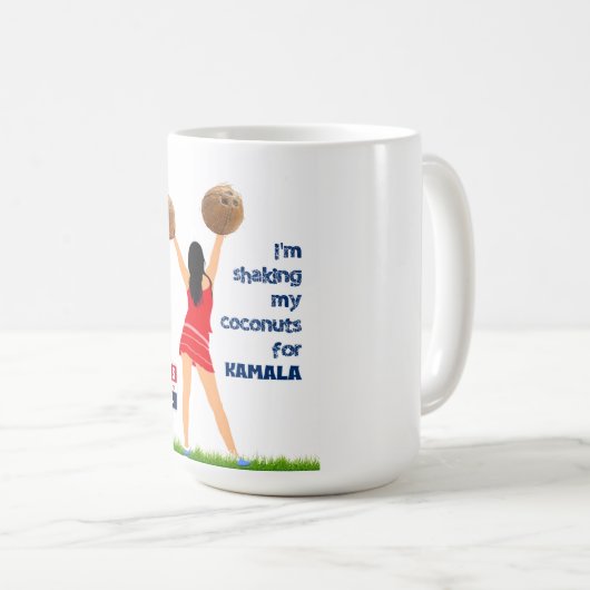 Shaking My Coconuts voor Kamala Koffiemok (Voorkant rechts)