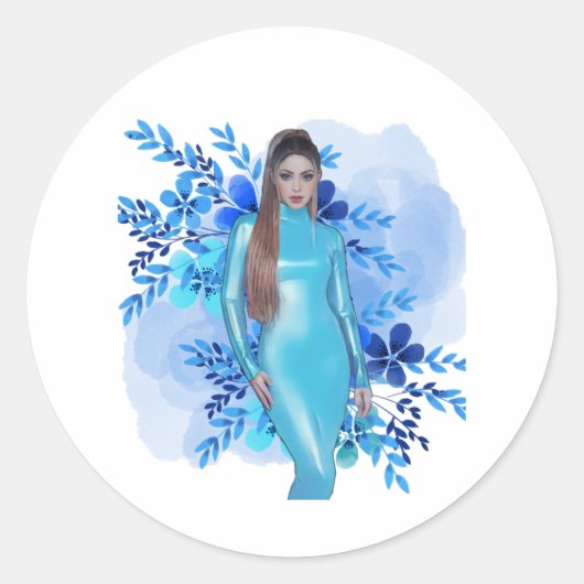 Shakira Blue Calcomanía Ronde Sticker (Voorkant)