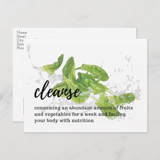 Shaklee reinigt Briefkaart (Voorkant / Achterkant)