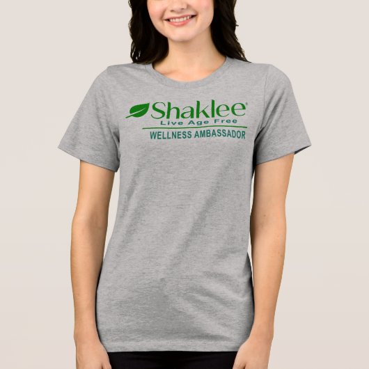 Shaklee Wellness Ambassadeur Tri-Blend Shirt (Voorkant)