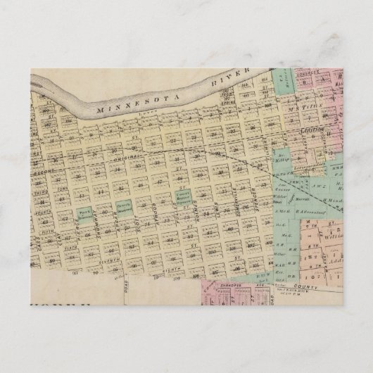 Shakopee, Scott County, Minnesota Briefkaart (Voorkant)