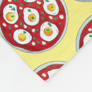 Shakshouka Shakshuka Spicy Poaching Eggs Tomaten Fleece Deken