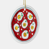 Shakshouka Shakshuka Spicy Poaching Eggs Tomaten Keramisch Ornament (Rechts)