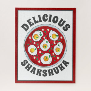 Shakshouka Shakshuka Spicy Poaching Eggs Tomaten Legpuzzel