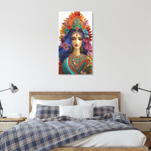 Shakti: Het Goddelijke Vrouwelijke - Levendige 5D Canvas Afdruk (Insitu (Slaapkamer))