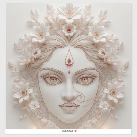 Shakti Within - Minimal Devi Illustration Sticker (Vel)