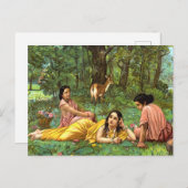 Shakuntala Patralekhana by Raja Ravi Varma Briefkaart (Voorkant / Achterkant)