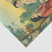 Shakuntala Sakhi van Raja Ravi Varma Tissuepapier (Detail)