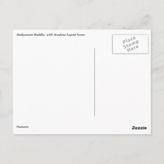 Shakyamuni Buddha Briefkaart (Achterkant)