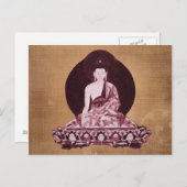 Shakyamuni Buddha Grunge Vintage Briefkaart (Voorkant / Achterkant)