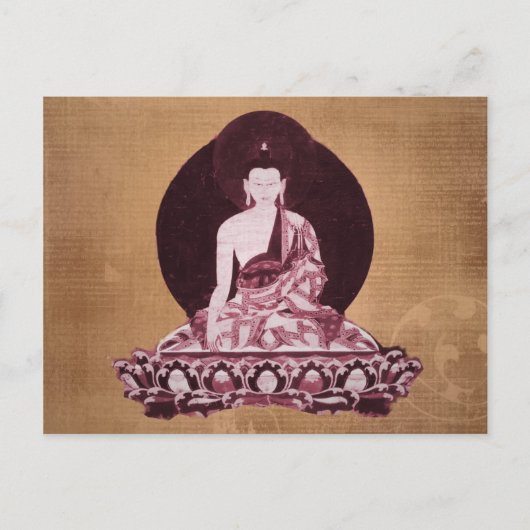 Shakyamuni Buddha Grunge Vintage Briefkaart (Voorkant)