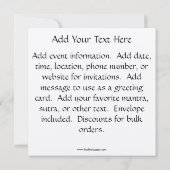 Shakyamuni Buddha in Lotus Throne Mandala Kaart (Achterkant)