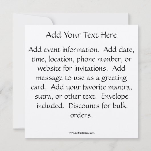 Shakyamuni Buddha in Lotus Throne Mandala Kaart (Achterkant)