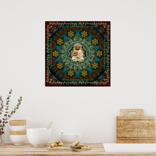 Shakyamuni Buddha Mantra Poster (Keuken)
